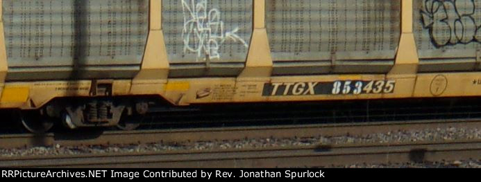 TTGX 853435, close up of car number